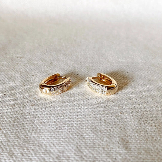 18k Gold Filled Oval Clicker Hoop Earrings - Beloved Boutique