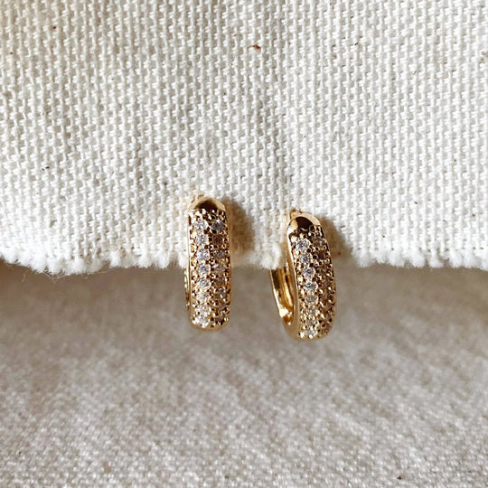 18k Gold Filled Oval Clicker Hoop Earrings - Beloved Boutique