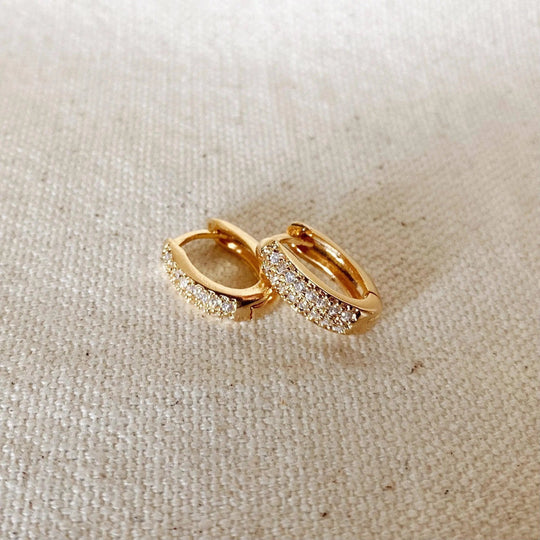 18k Gold Filled Oval Clicker Hoop Earrings - Beloved Boutique