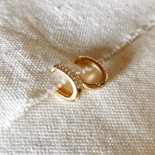 18k Gold Filled Oval Clicker Hoop Earrings - Beloved Boutique