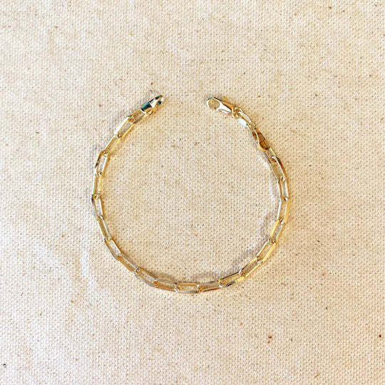 18k Gold Filled Paperclip Link Bracelet - Beloved Boutique