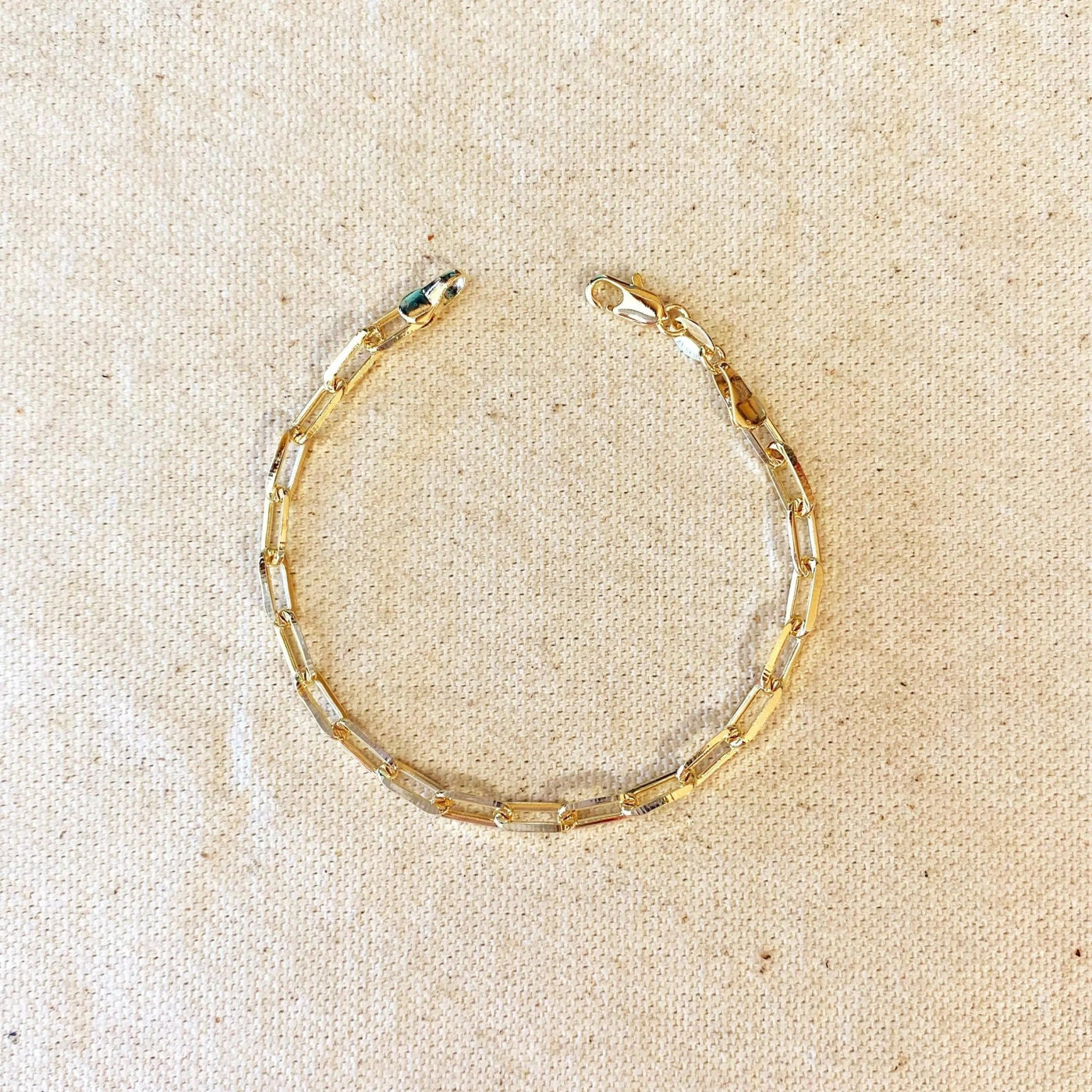 18k Gold Filled Paperclip Link Bracelet - Beloved Boutique
