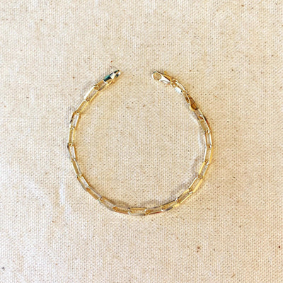 18k Gold Filled Paperclip Link Bracelet - Beloved Boutique