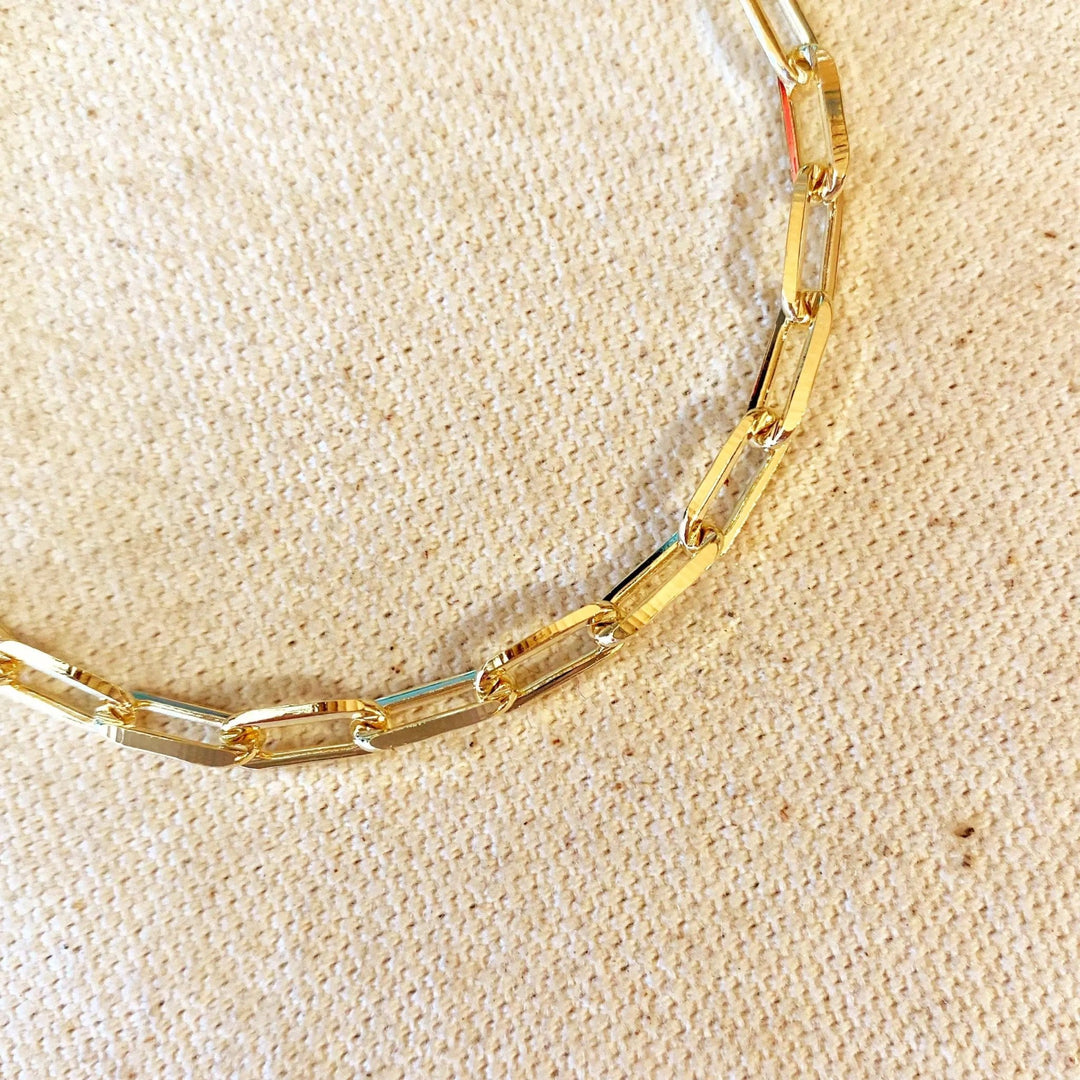 18k Gold Filled Paperclip Link Bracelet - Beloved Boutique