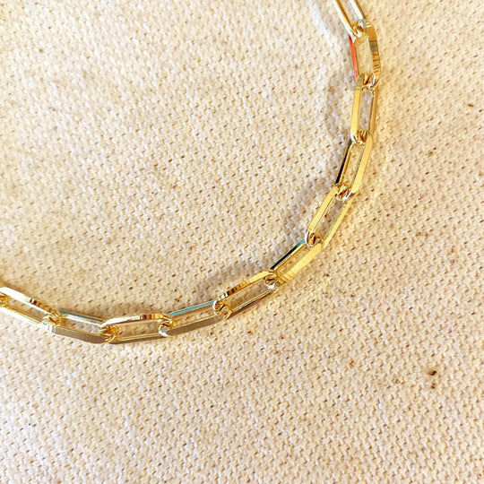 18k Gold Filled Paperclip Link Bracelet - Beloved Boutique