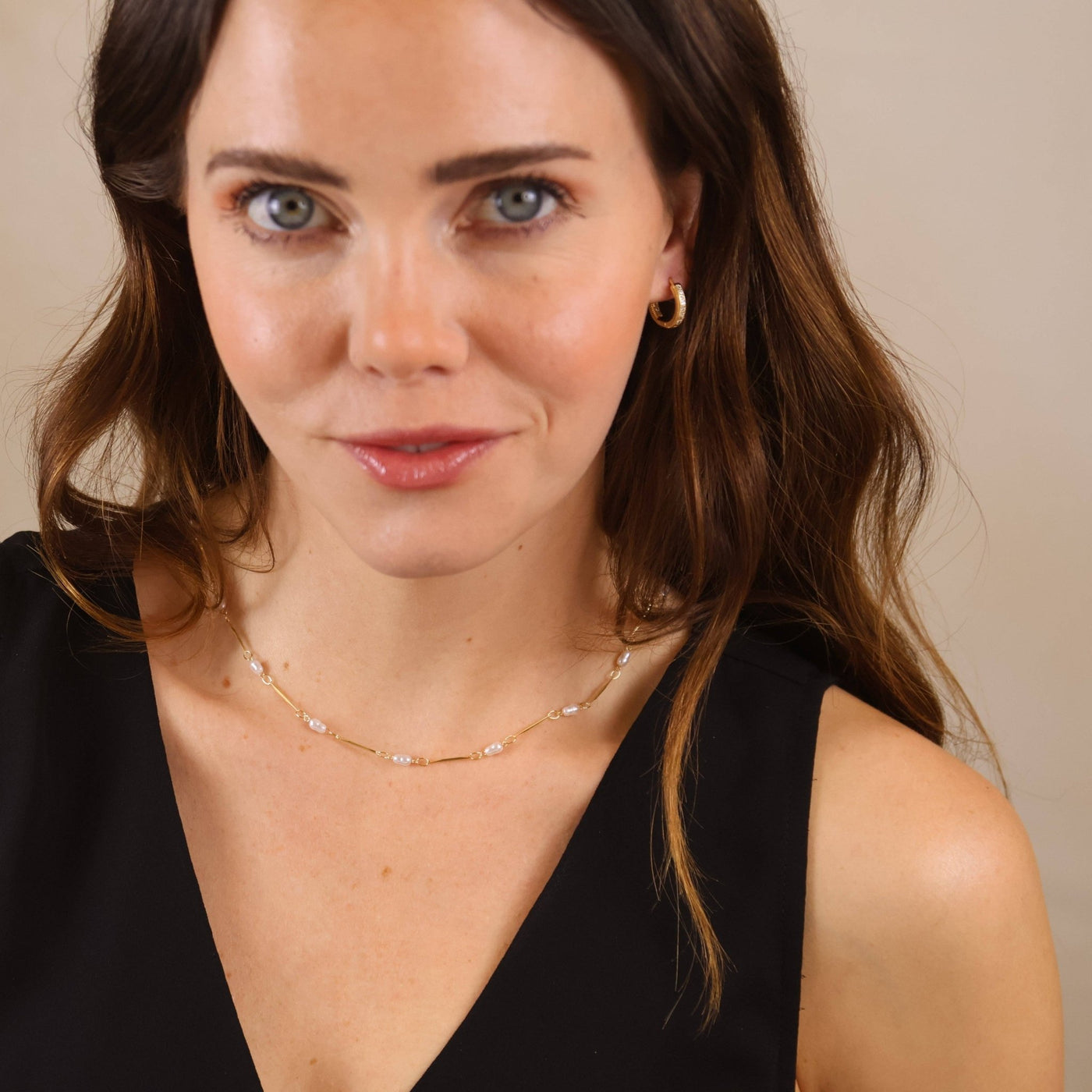 18K Gold Filled Pearl Bead & Straw Necklace - Beloved Boutique