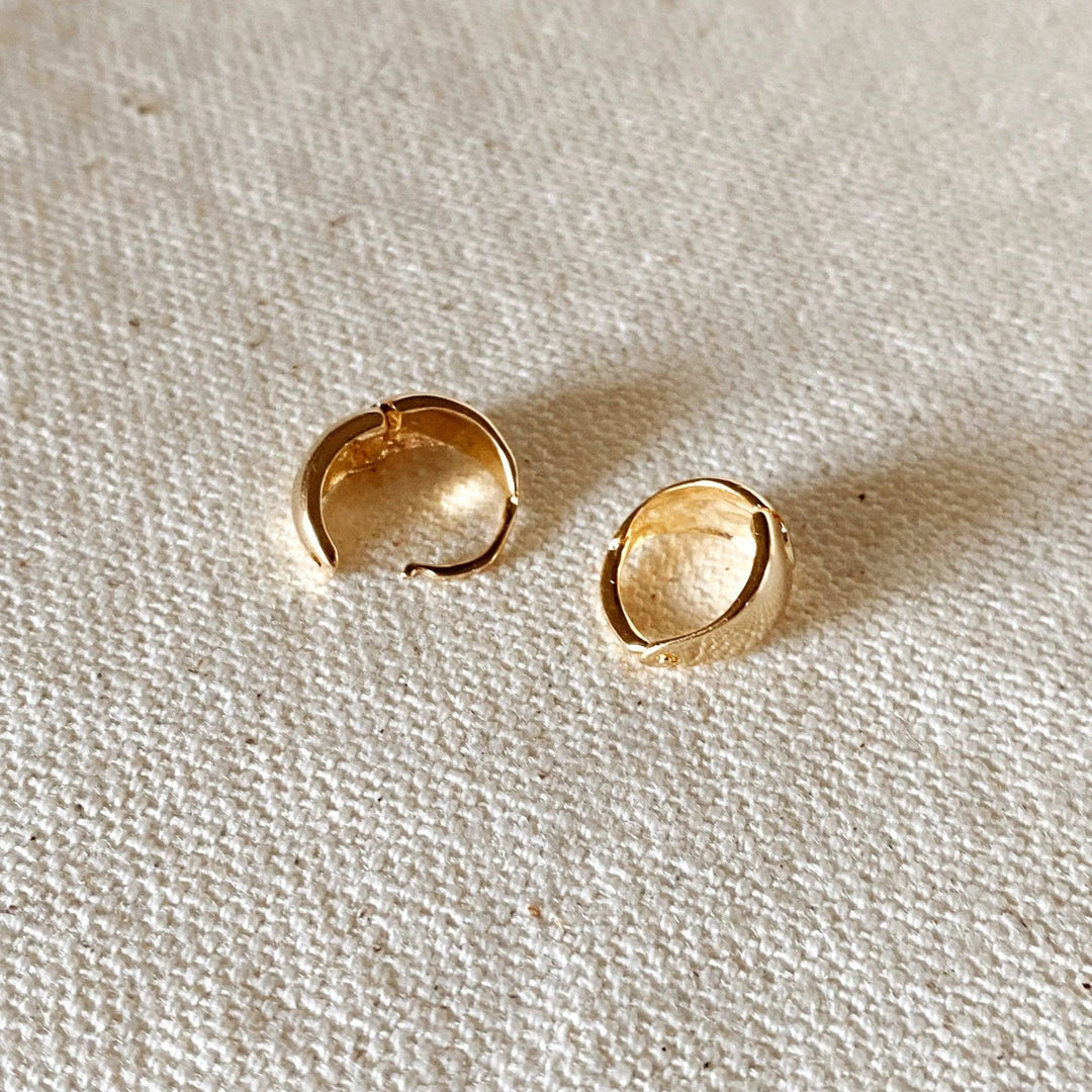 18k Gold Filled Polished Clicker Hoop Earrings - Beloved Boutique