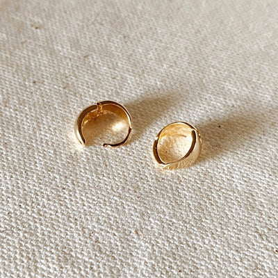 18k Gold Filled Polished Clicker Hoop Earrings - Beloved Boutique