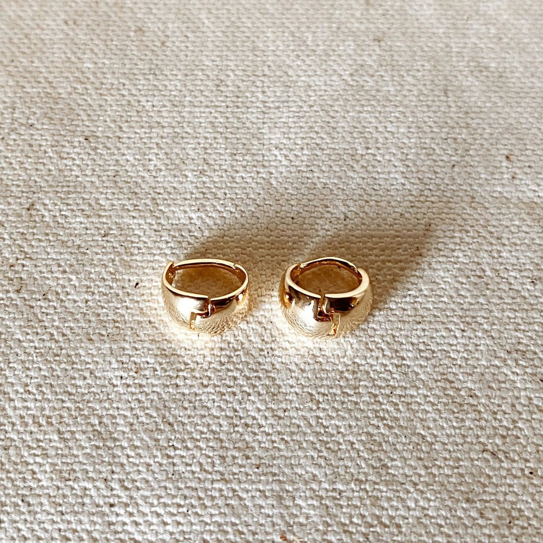 18k Gold Filled Polished Clicker Hoop Earrings - Beloved Boutique