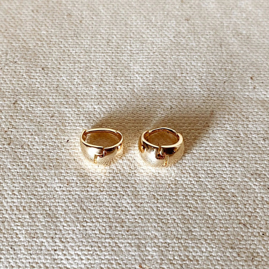 18k Gold Filled Polished Clicker Hoop Earrings - Beloved Boutique