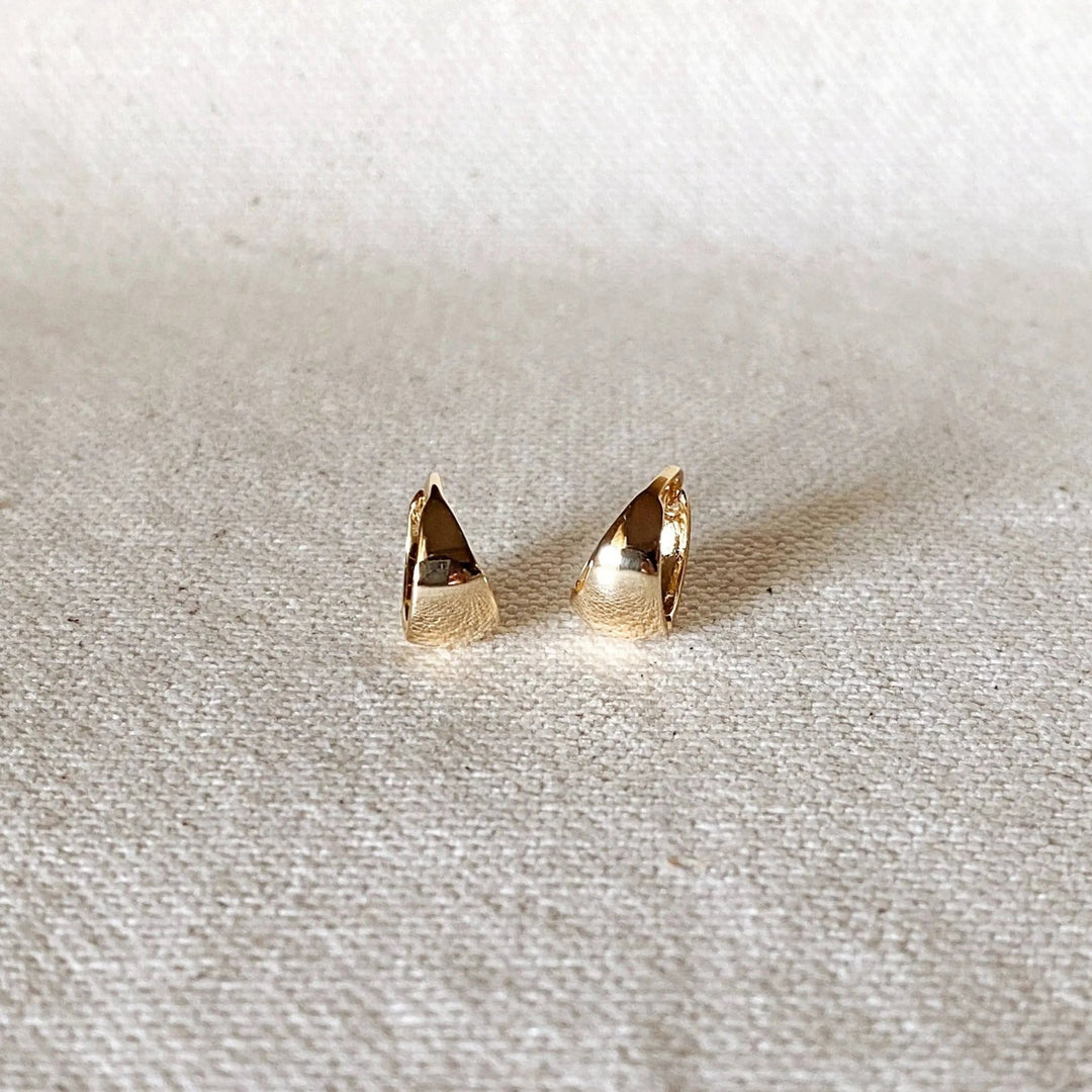 18k Gold Filled Polished Clicker Hoop Earrings - Beloved Boutique