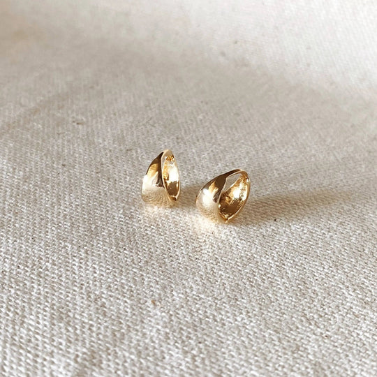 18k Gold Filled Polished Clicker Hoop Earrings - Beloved Boutique