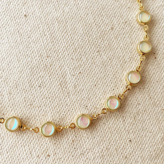 18k Gold Filled Rounded Opal Choker - Beloved Boutique