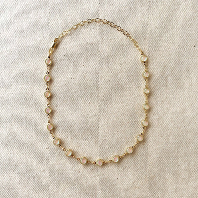 18k Gold Filled Rounded Opal Choker - Beloved Boutique