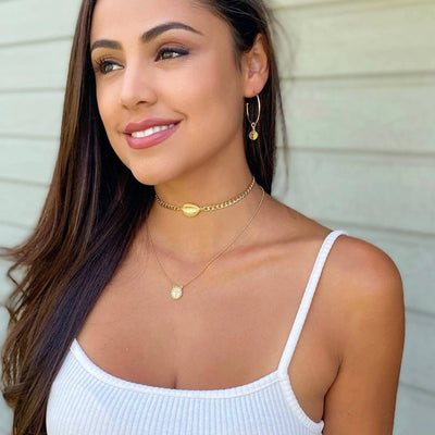 18k Gold Filled Saint Benedict C Hoop - Beloved Boutique