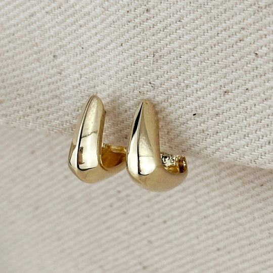 18k Gold Filled Shaped Hoop Earrings - Beloved Boutique