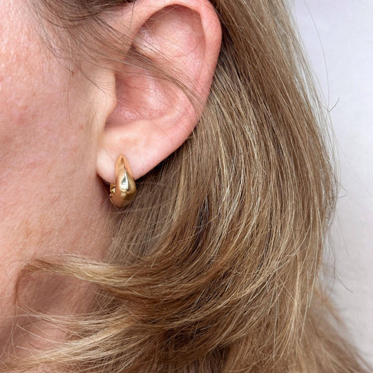 18k Gold Filled Shaped Hoop Earrings - Beloved Boutique