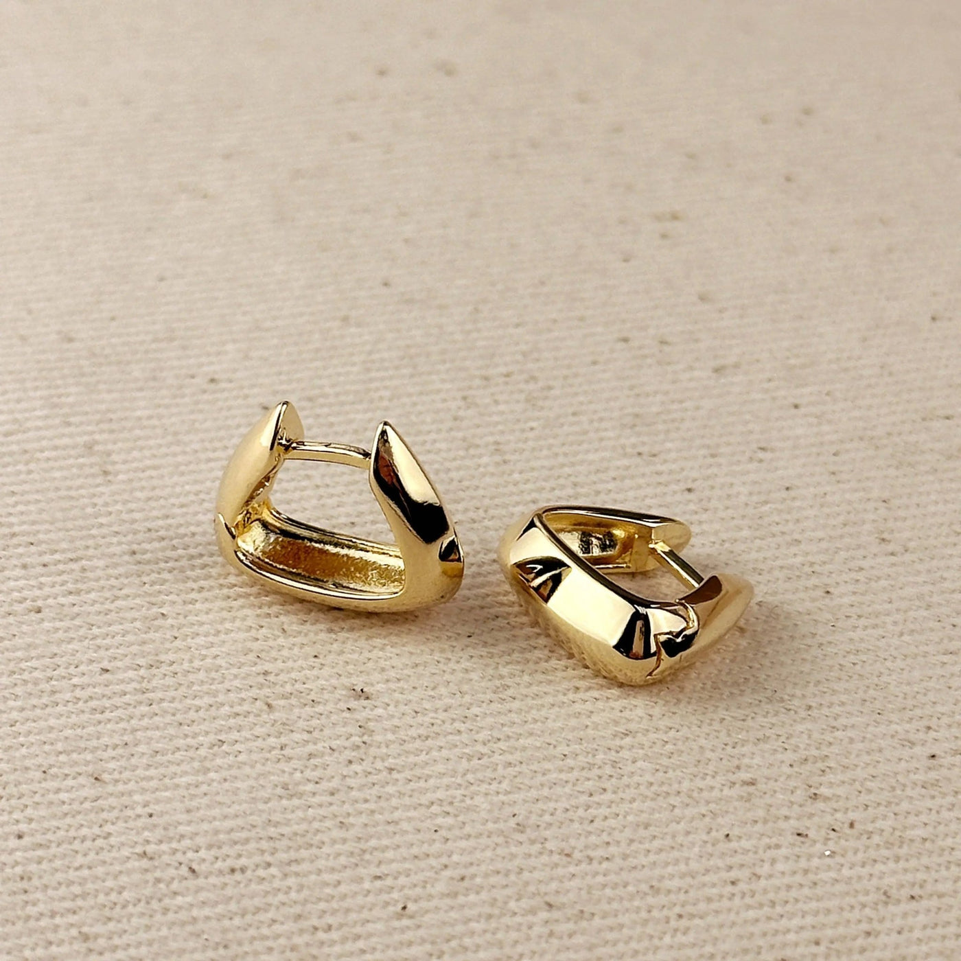 18k Gold Filled Shaped Hoop Earrings - Beloved Boutique
