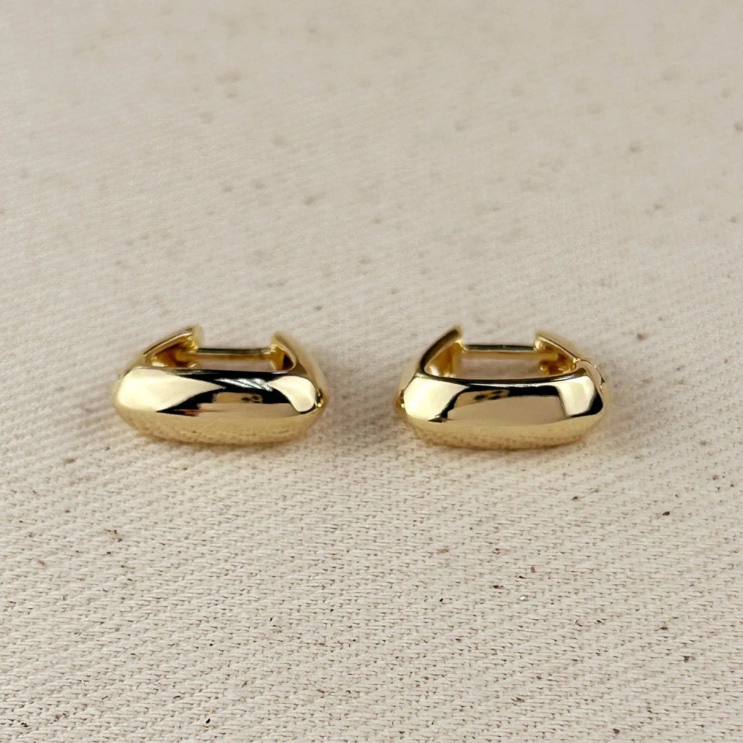 18k Gold Filled Shaped Hoop Earrings - Beloved Boutique