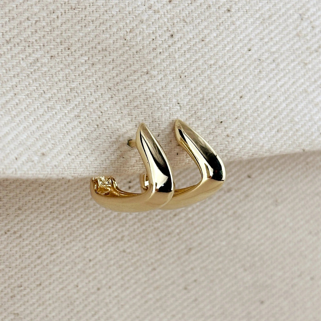 18k Gold Filled Shaped Hoop Earrings - Beloved Boutique
