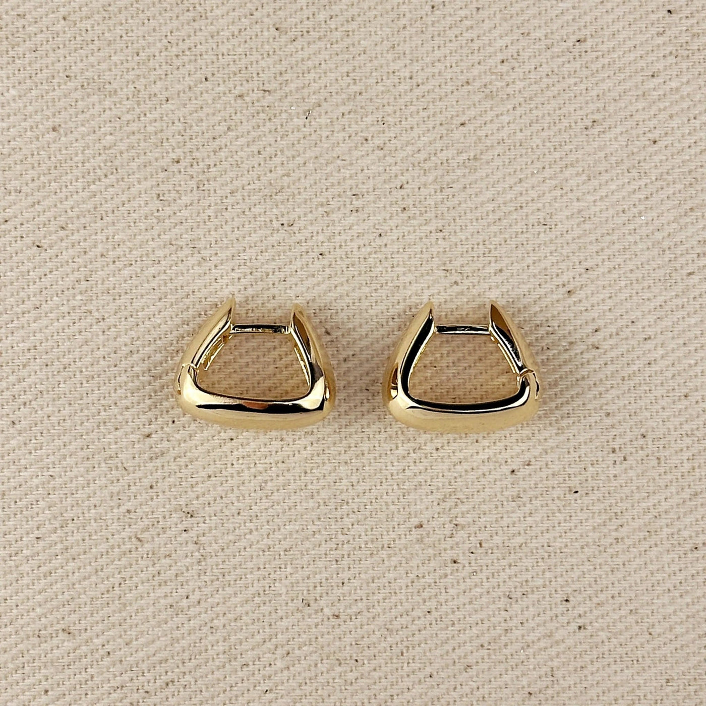 18k Gold Filled Shaped Hoop Earrings - Beloved Boutique