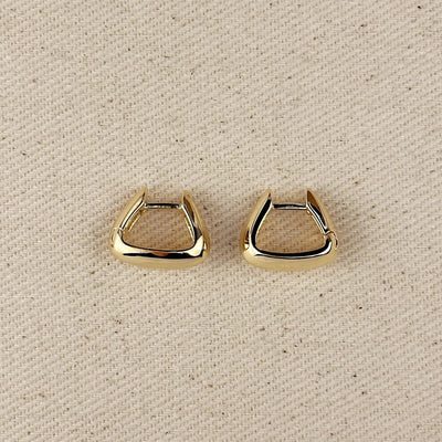 18k Gold Filled Shaped Hoop Earrings - Beloved Boutique