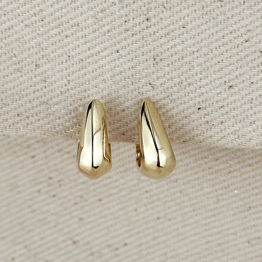 18k Gold Filled Shaped Hoop Earrings - Beloved Boutique