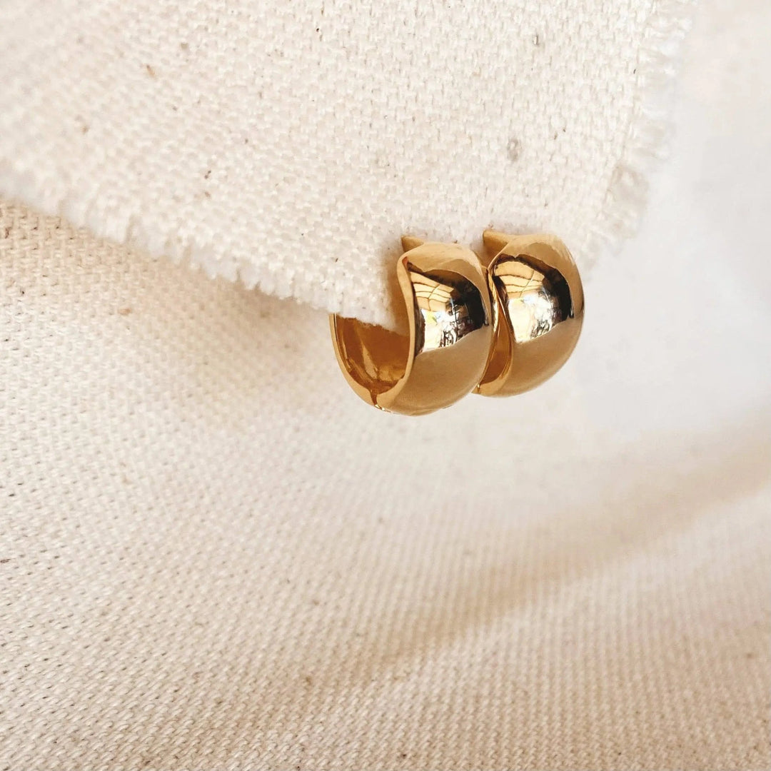 18k Gold Filled Small Chunky Clicker Hoop Earrings - Beloved Boutique