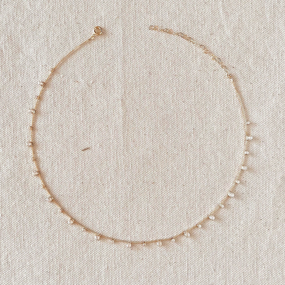 18k Gold Filled Sparkly Choker Necklace - Beloved Boutique