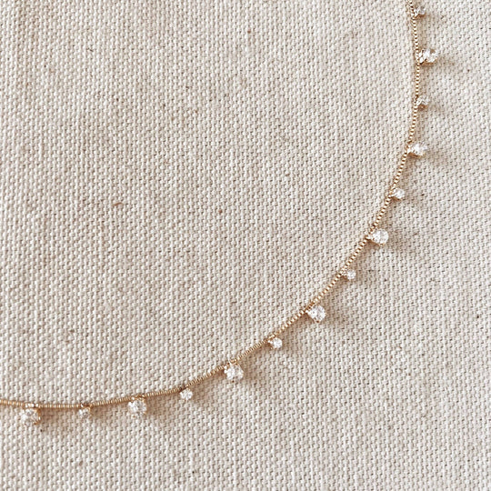 18k Gold Filled Sparkly Choker Necklace - Beloved Boutique