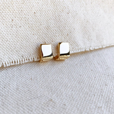 18k Gold Filled Square Clicker Earrings - Beloved Boutique