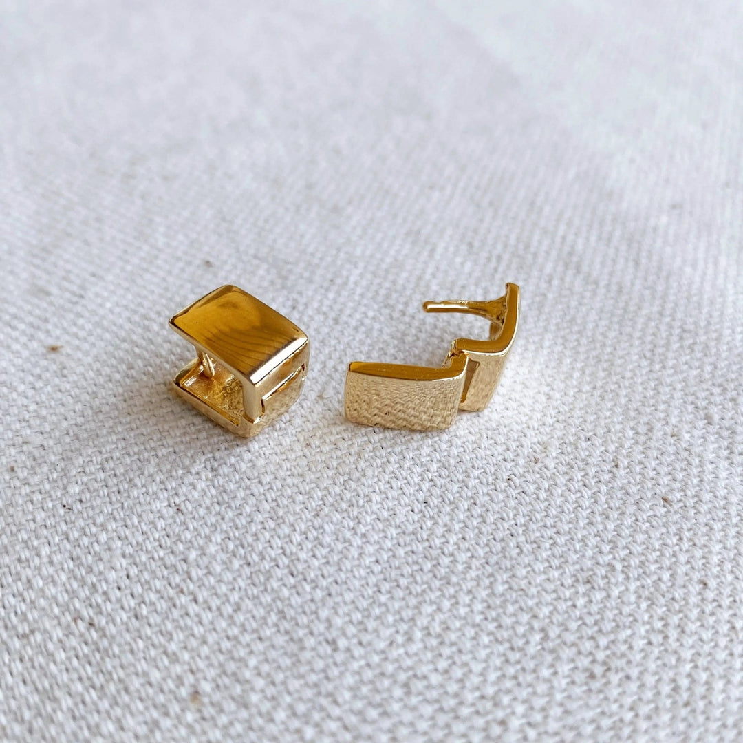18k Gold Filled Square Clicker Earrings - Beloved Boutique