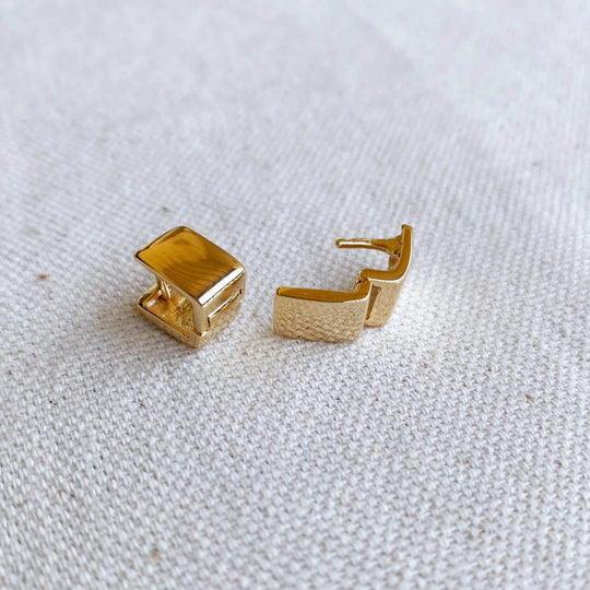 18k Gold Filled Square Clicker Earrings - Beloved Boutique