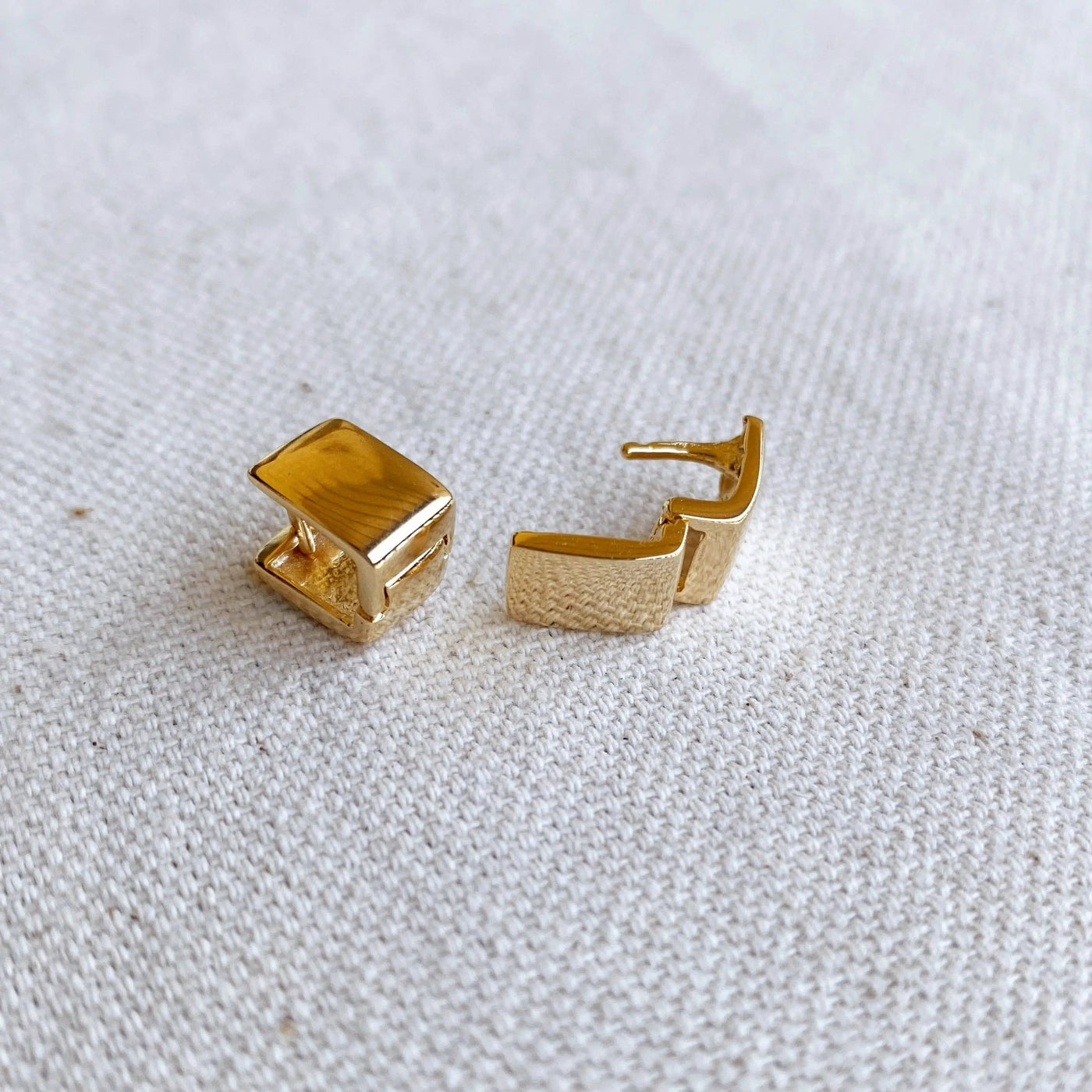 18k Gold Filled Square Clicker Earrings - Beloved Boutique