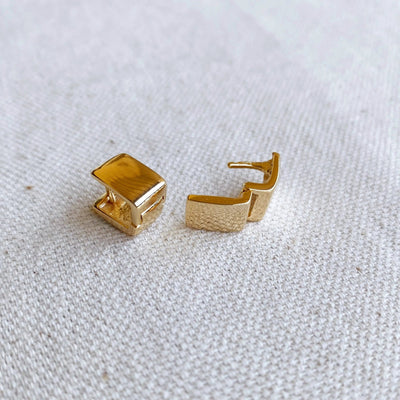 18k Gold Filled Square Clicker Earrings - Beloved Boutique