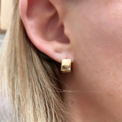 18k Gold Filled Square Clicker Earrings - Beloved Boutique
