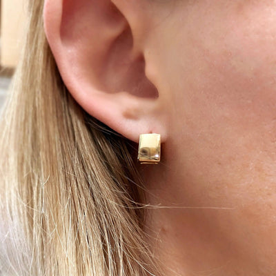 18k Gold Filled Square Clicker Earrings - Beloved Boutique