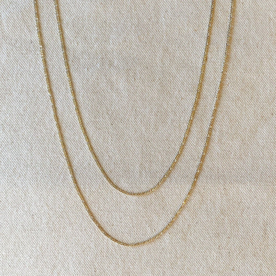 18k Gold Filled Thin Figaro Chain - Beloved Boutique
