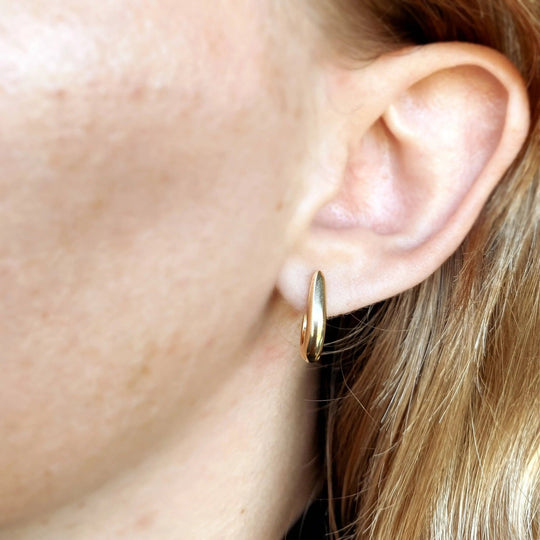 18k Gold Filled U Shaped Hoop Earrings - Beloved Boutique