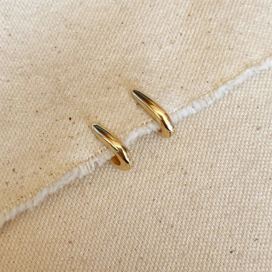 18k Gold Filled U Shaped Hoop Earrings - Beloved Boutique