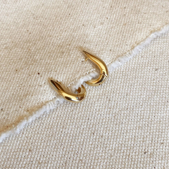 18k Gold Filled U Shaped Hoop Earrings - Beloved Boutique