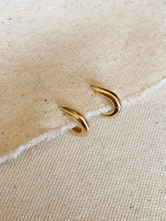 18k Gold Filled U Shaped Hoop Earrings - Beloved Boutique