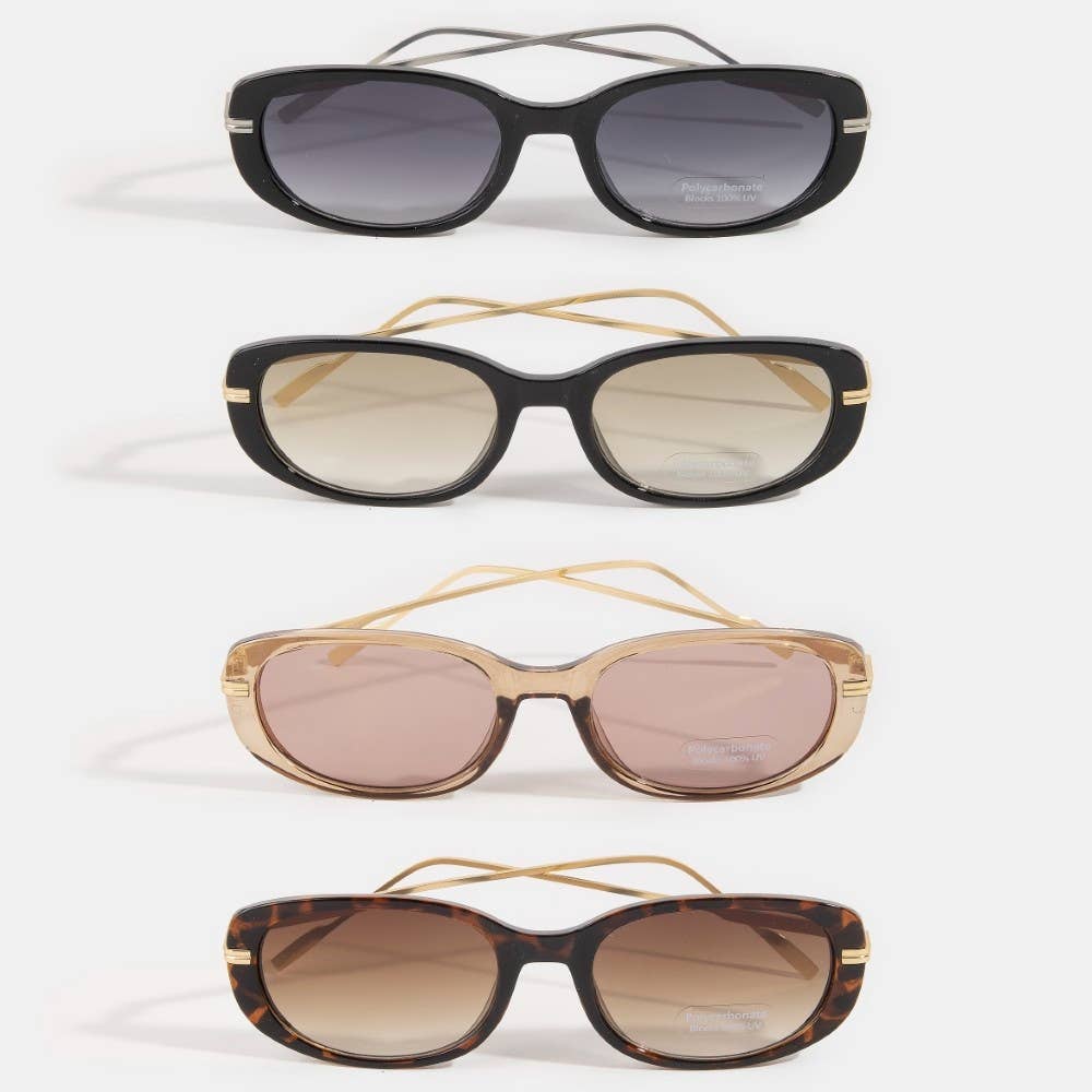 Retro Oval Frame Sunglasses - Beloved Boutique 