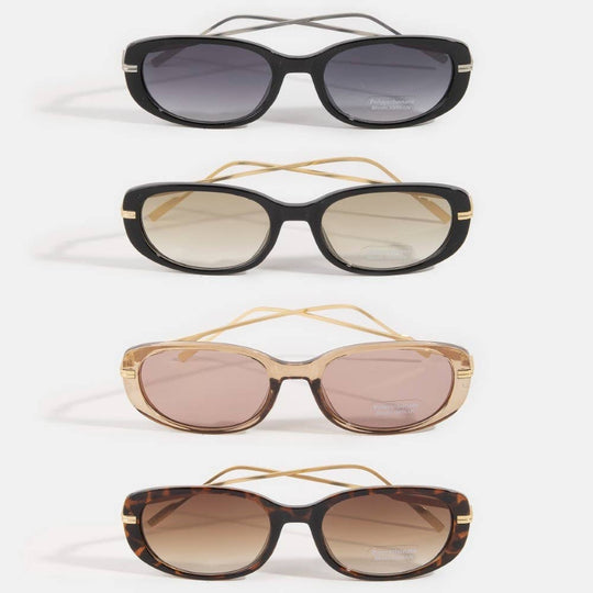 Retro Oval Frame Sunglasses - Beloved Boutique 