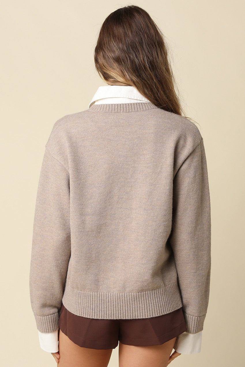 Alina Rugby Collar Sweater