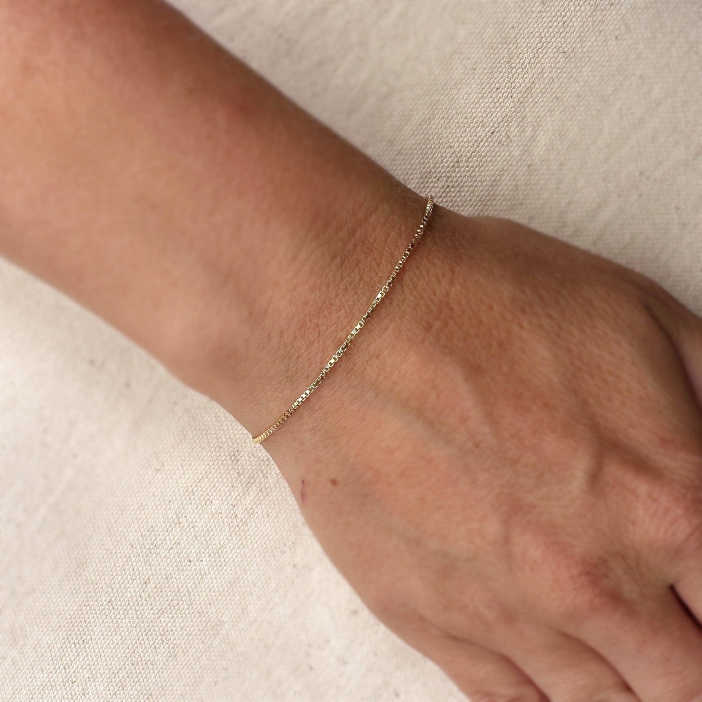 1mm Box Chain Bracelet - Beloved Boutique