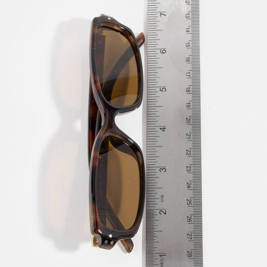 Slim Narrow Rectangle Triple Dot Detail Sunglasses - Beloved Boutique 