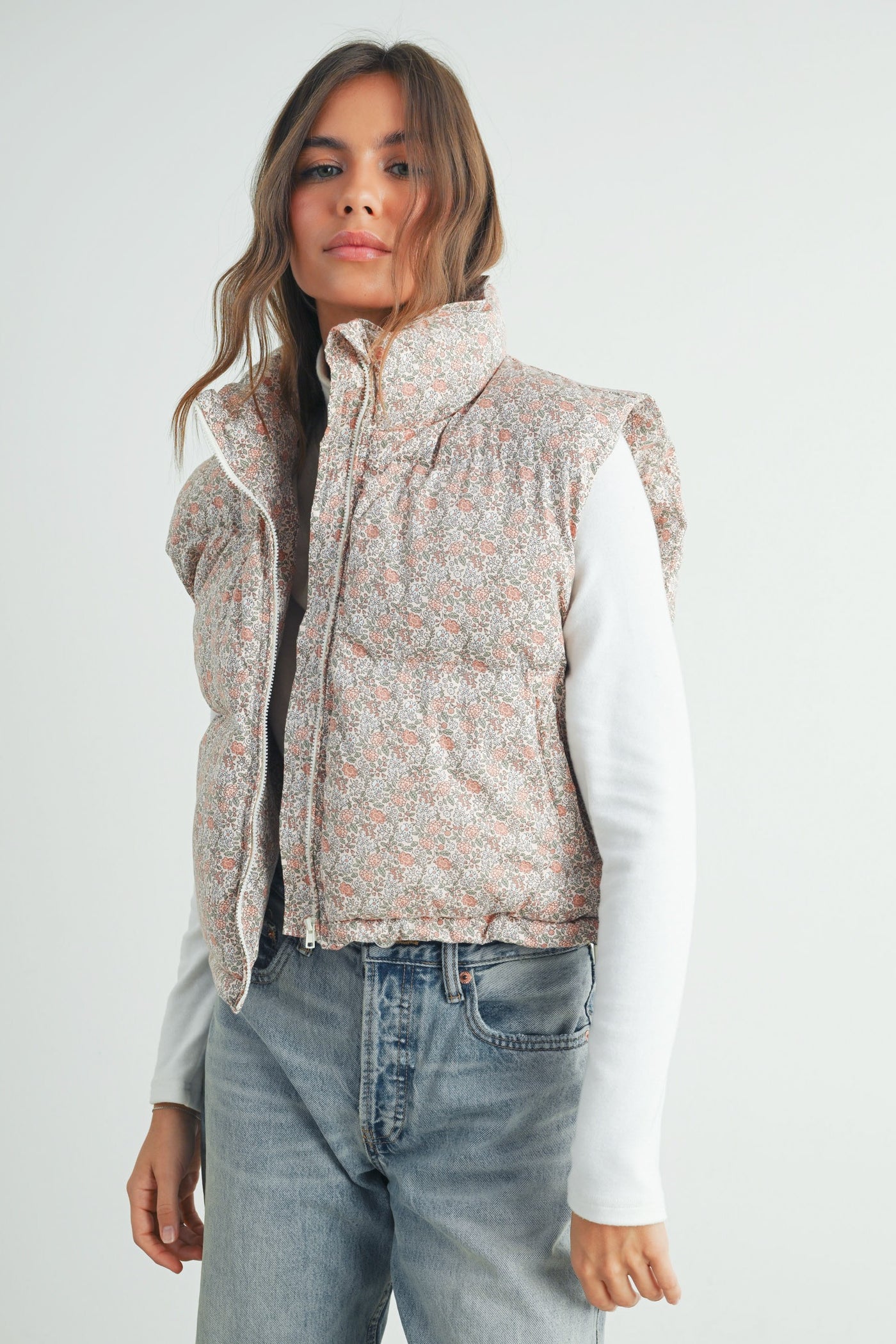 Pixie Floral Puffer Vest