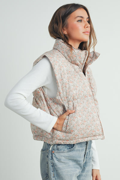 Pixie Floral Puffer Vest