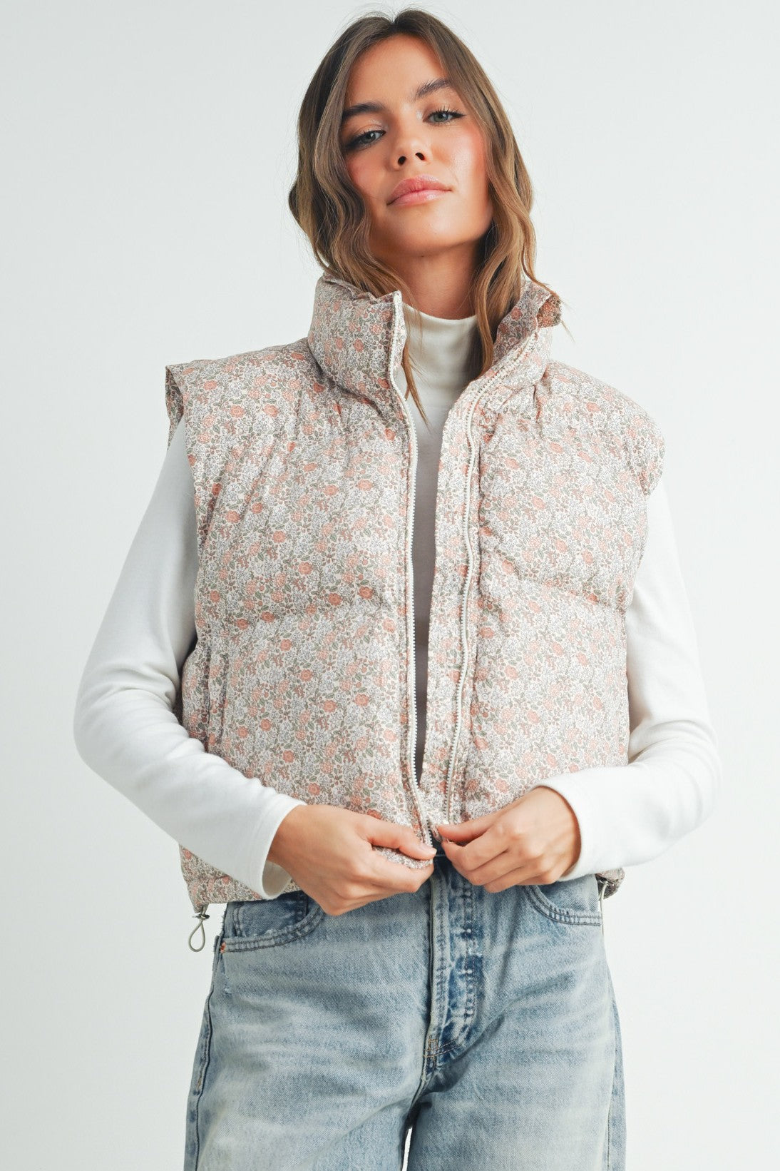 Pixie Floral Puffer Vest